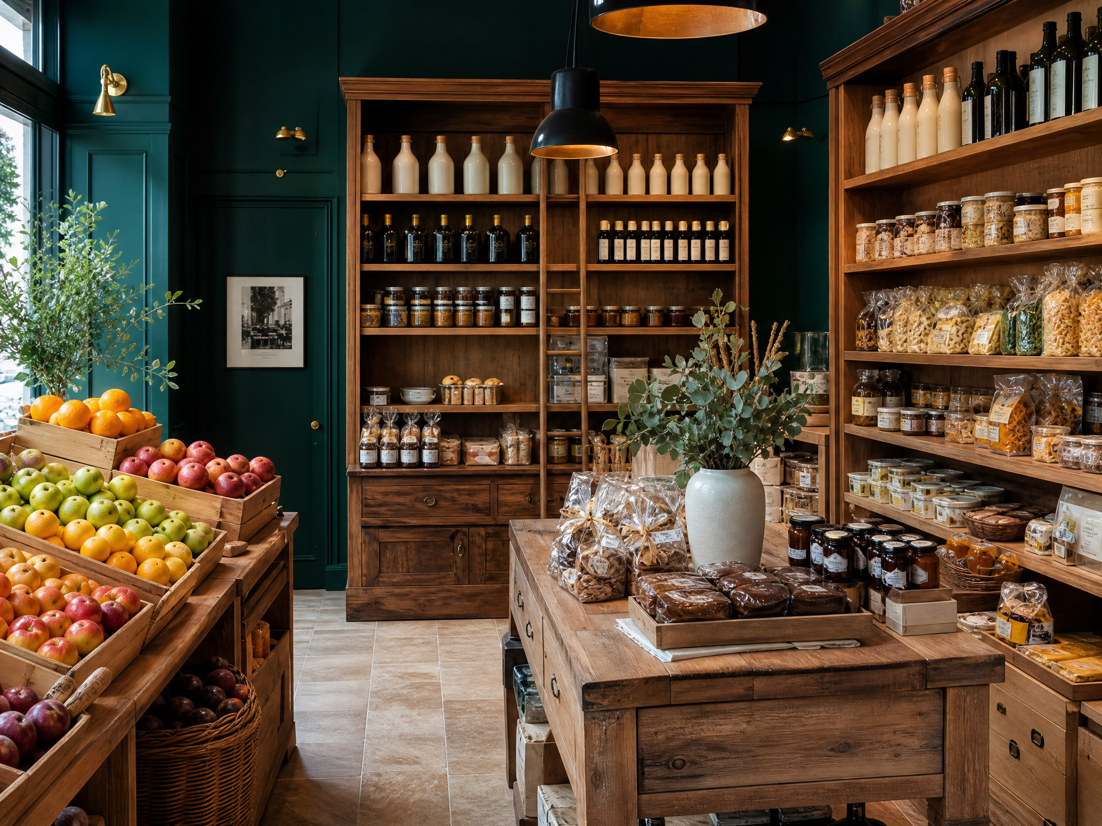 Étagère de produits artisanaux
